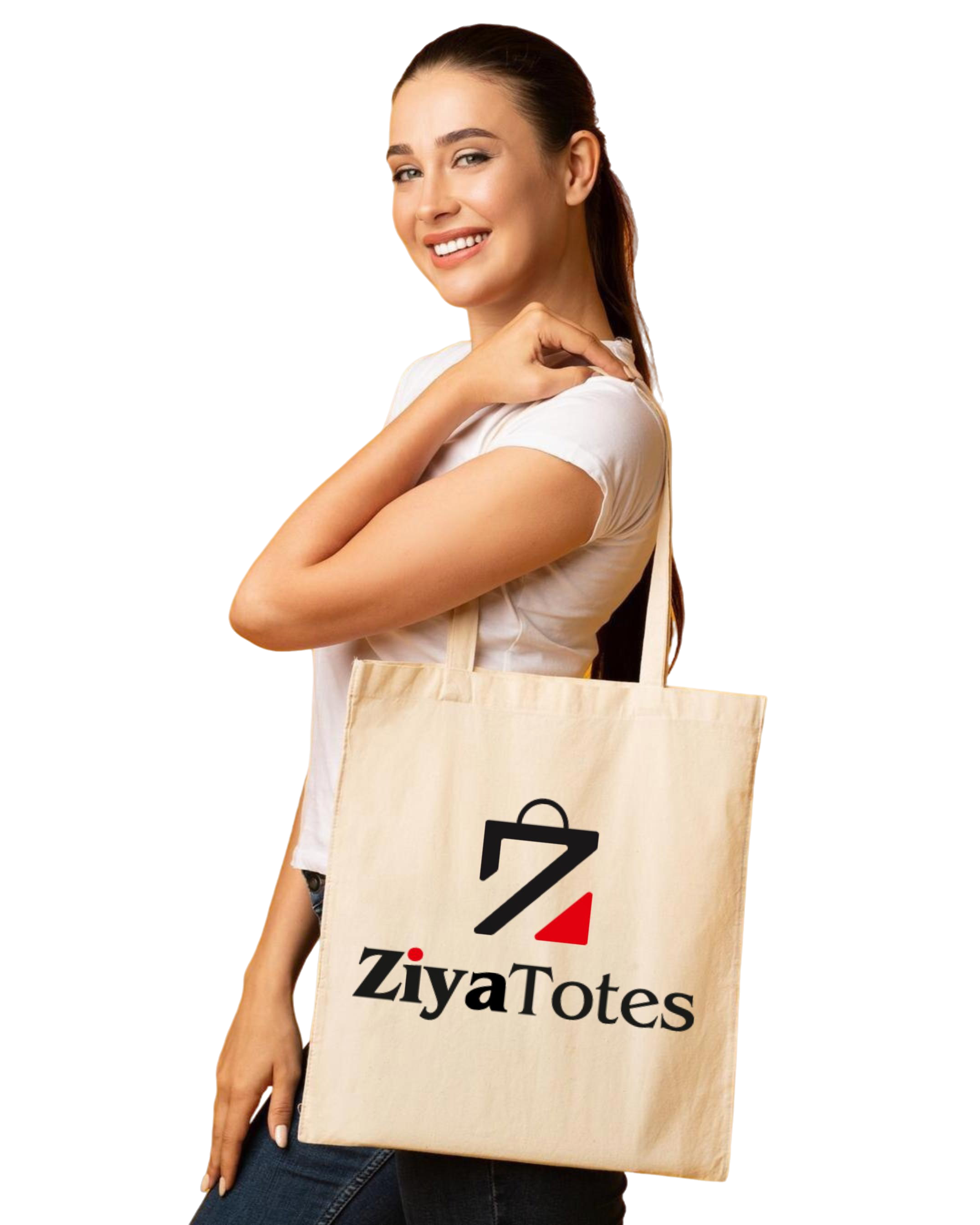 Model wearing backpack